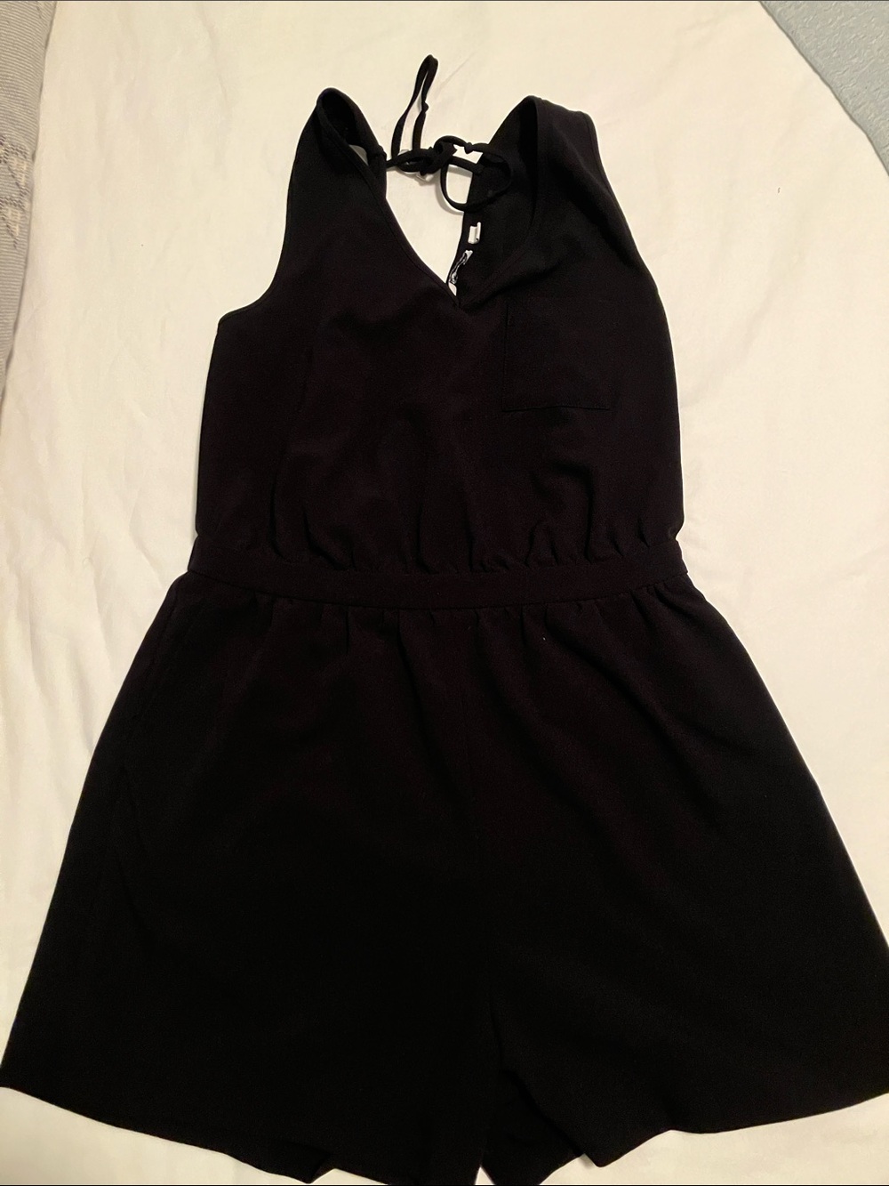 Reitmans Women’s Black Halter One-Piece Romper
